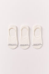 Women'secret White logo no-show 3-pack socks white