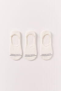 Women'secret White logo no-show 3-pack socks