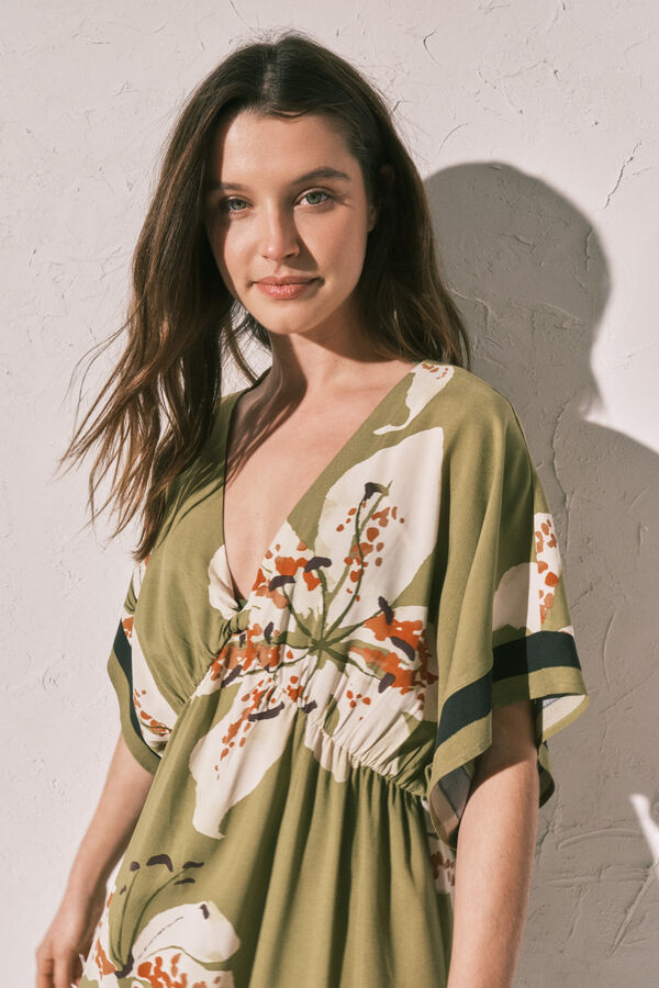 Women'secret Printed short camisole green