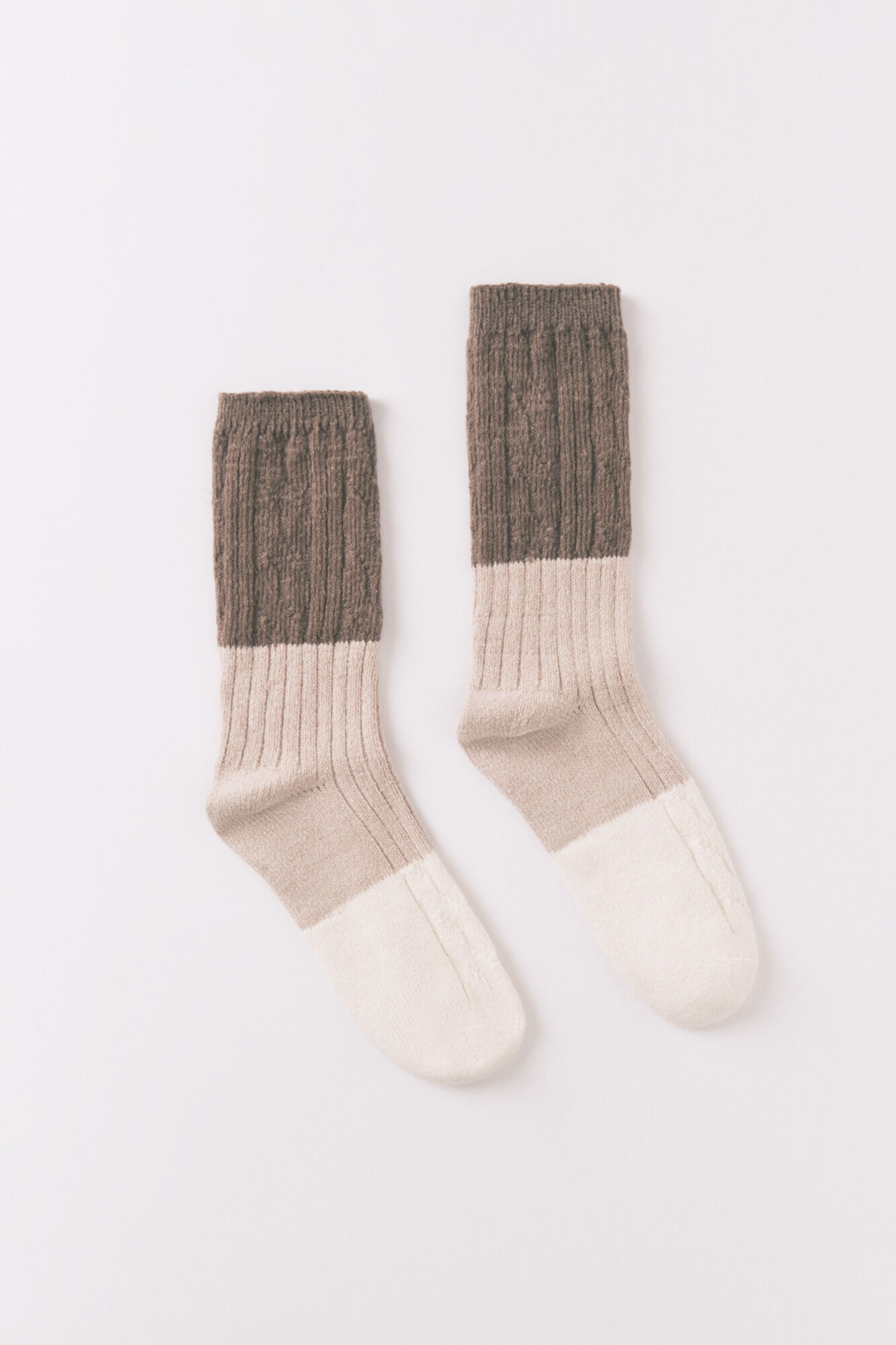 Women'secret Long beige mix texture socks