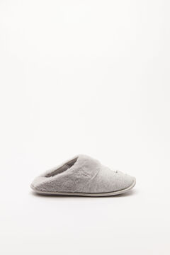 Womensecret Grey velour open-back Snoopy slippers grey