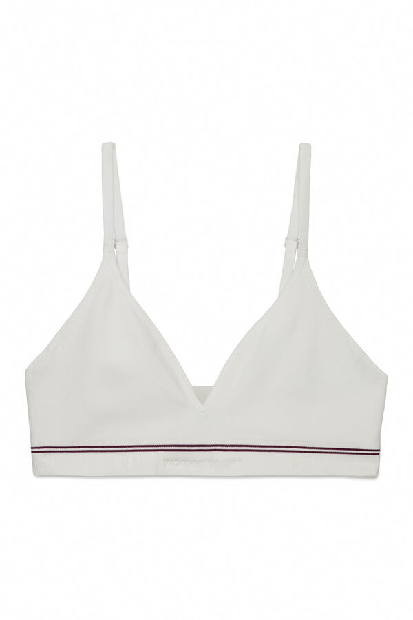 Women'secret White NATURAL seamless triangle top beige