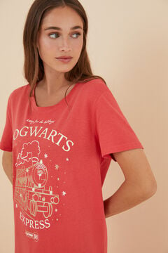 Womensecret Nachthemd 100 % Baumwolle Harry Potter Rosa