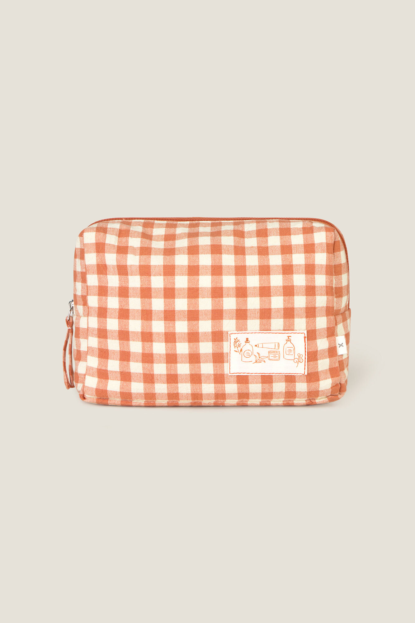 Textura Kosmetiktasche mit Vichy-Karomuster