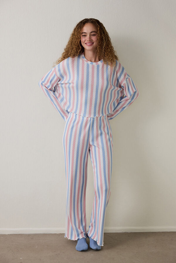 Penti Conjunto de pijama t&eacute;rmico de manga larga con cuello redondo Moonlight estampado