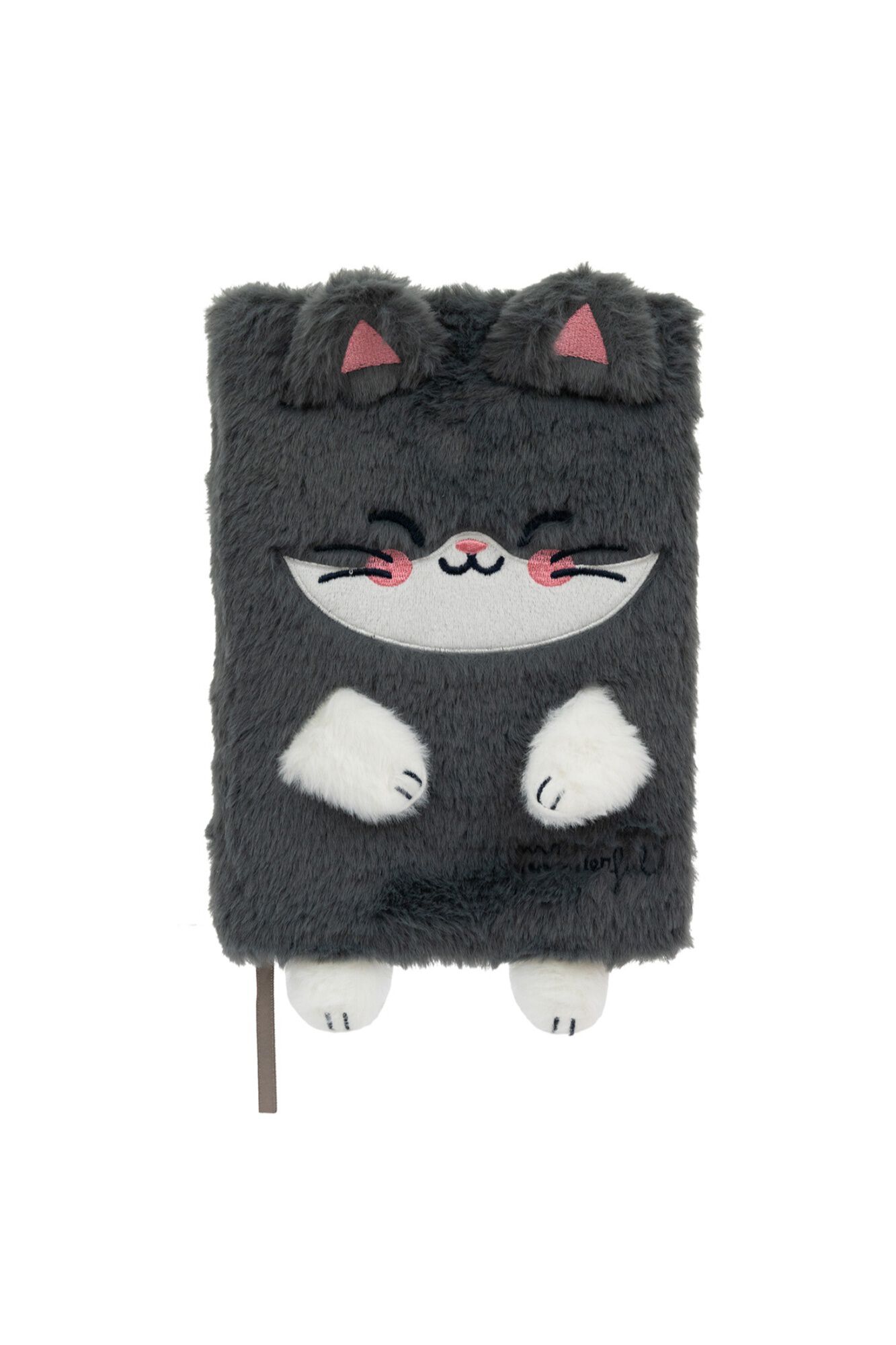Mr. Wonderful A5 plush Cat notebook