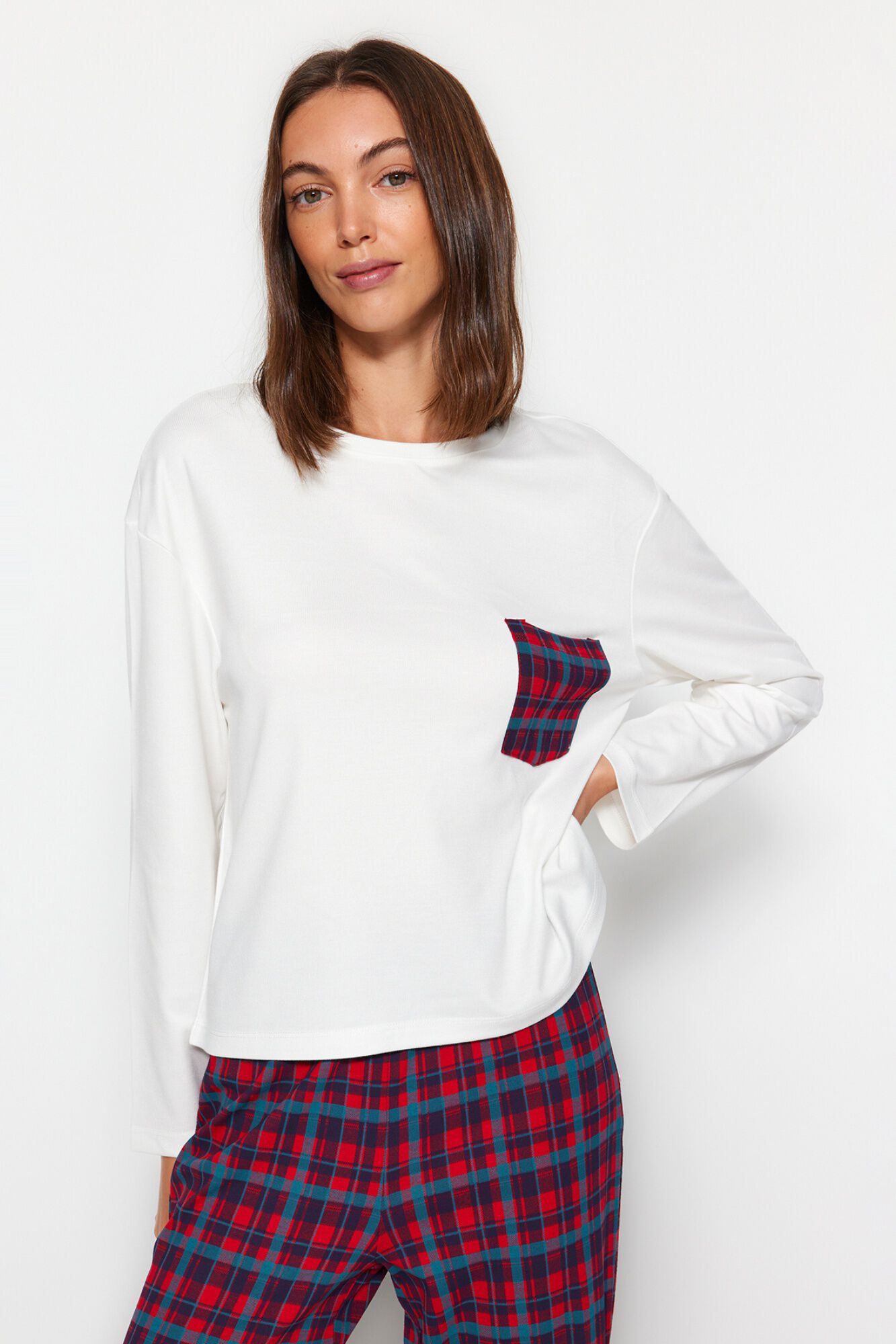 Trendyol Conjunto de pijama cuadros 
