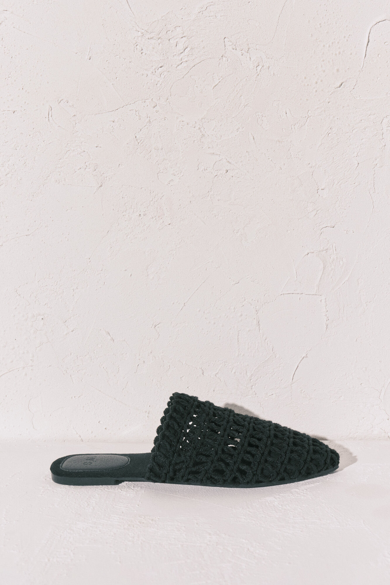 Women'secret Black crochet mule sandal