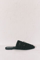 Women'secret Black crochet mule sandal black