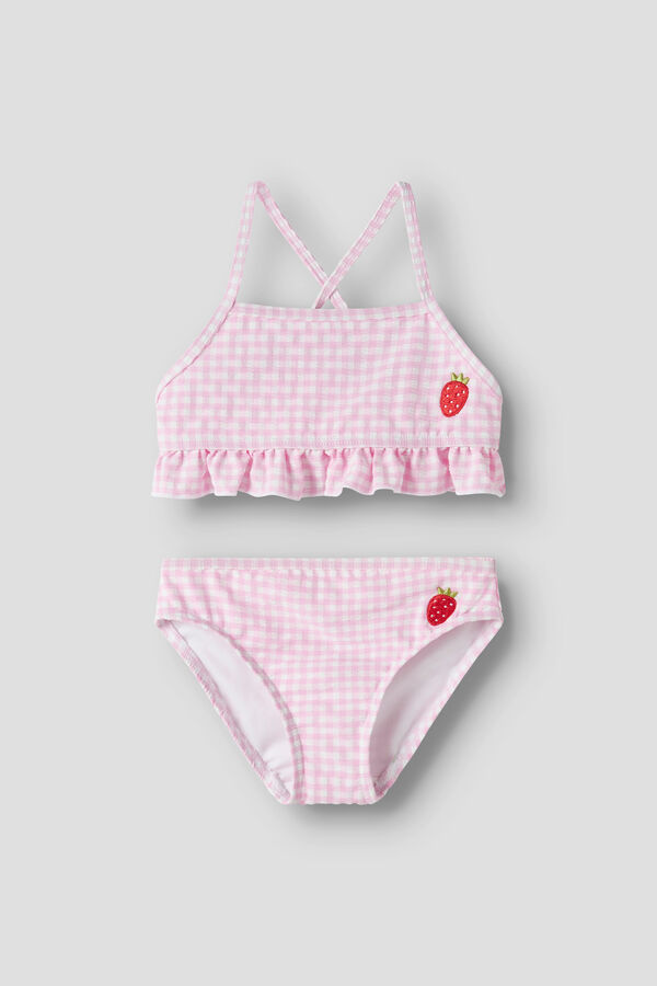 Name it Plaid girl's bikini rose