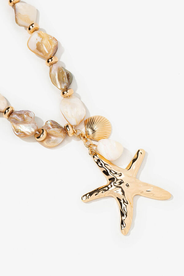 Vilanova Mother of pearl necklace with pendant printed