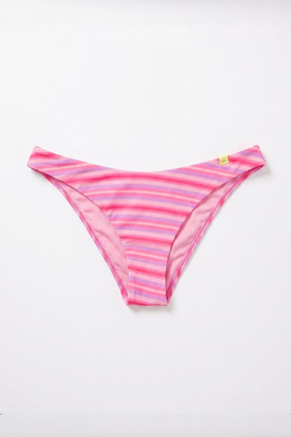 HI&BYE Braga bikini brasile&ntilde;a estampado rayas rosa rosa