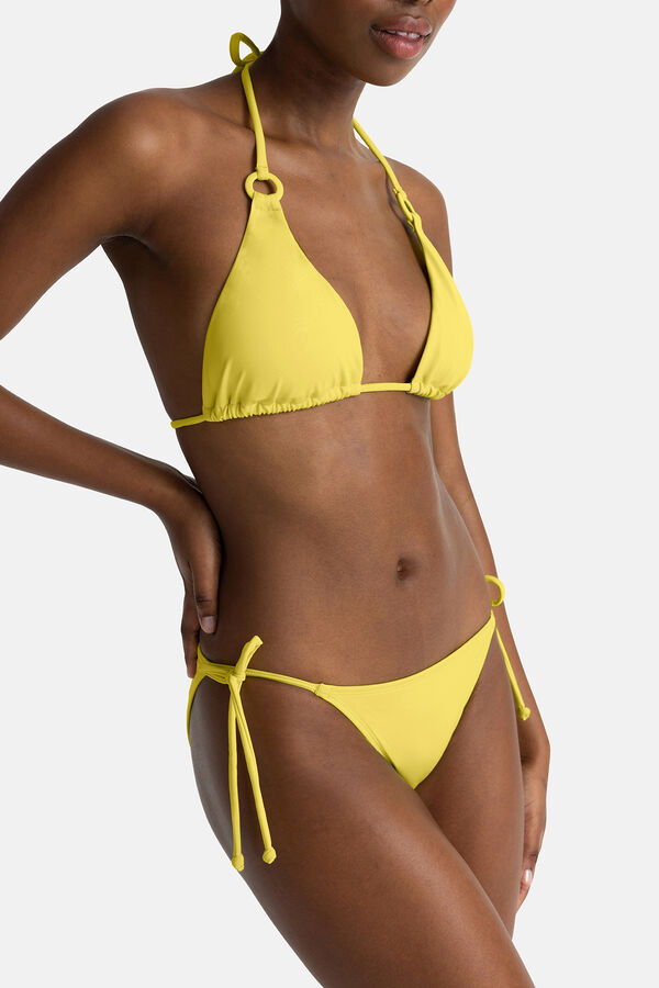 Womensecret Top de bikini triangular amarillo