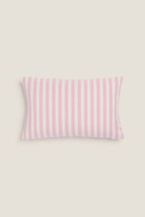 Womensecret Striped cotton cushion cover rose