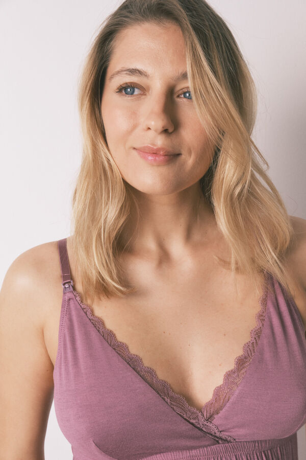 Women'secret Pink "maternity" straps nightgown pink