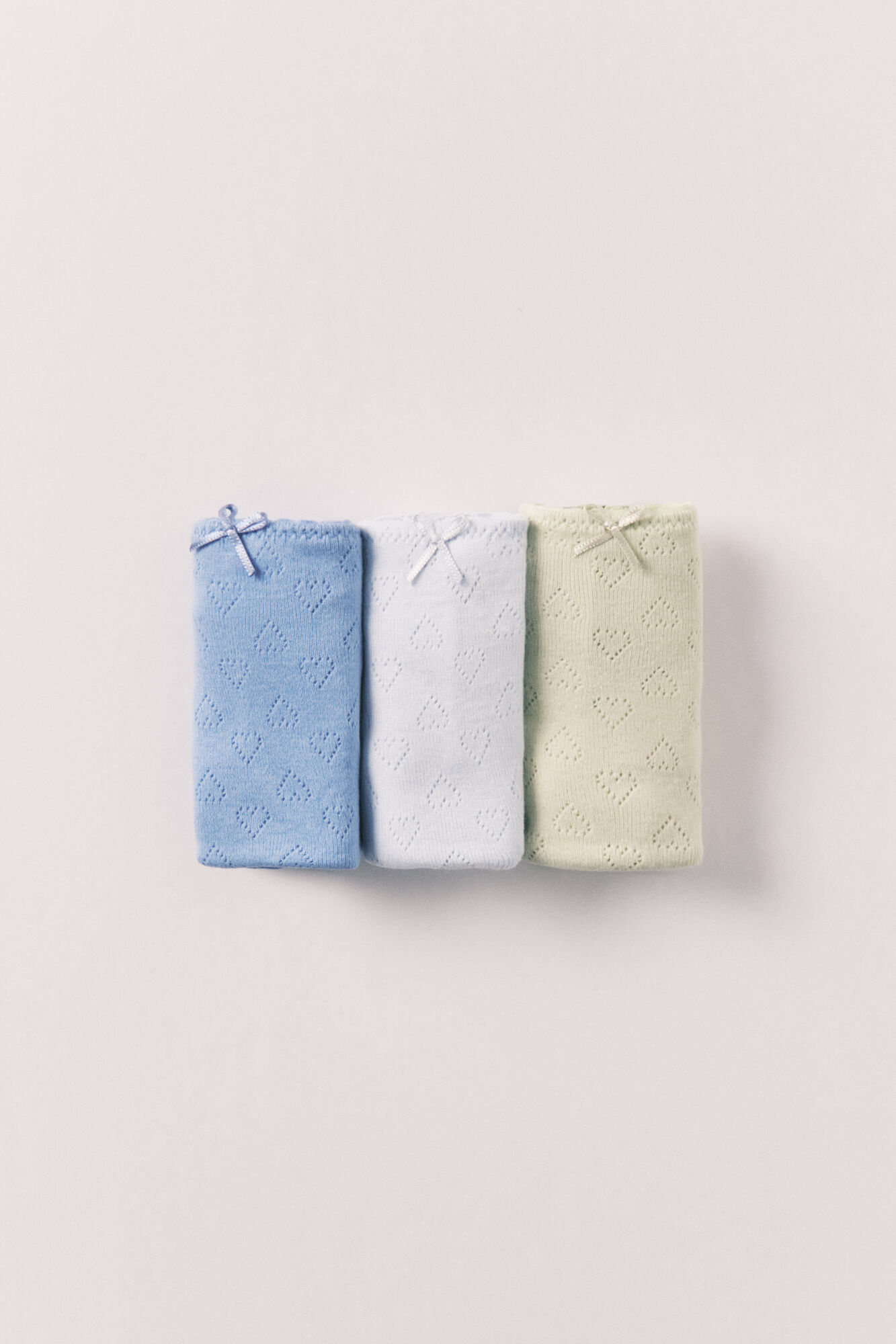 Women'secret 3-pack classic cotton openwork hearts panties