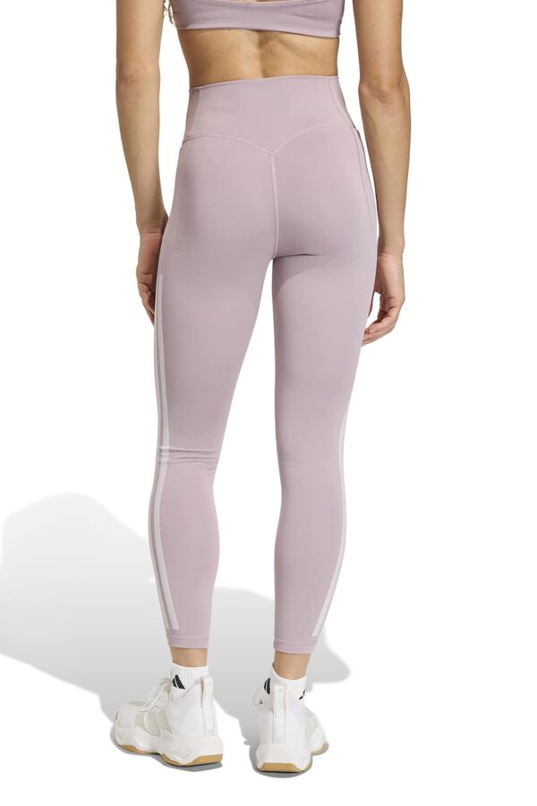 Adidas Mallas 7/8 deportivas 3 bandas Optime marr&oacute;n