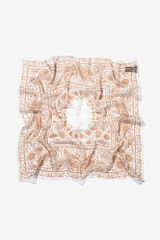 Vilanova Bandana semitransparente estampado paisley cru
