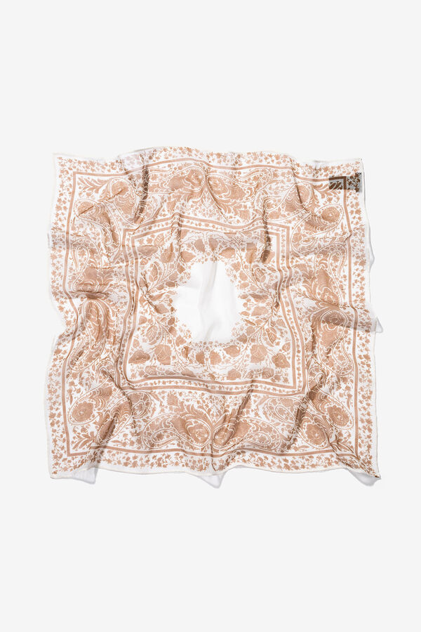 Vilanova Bandana semitransparente estampado paisley cru