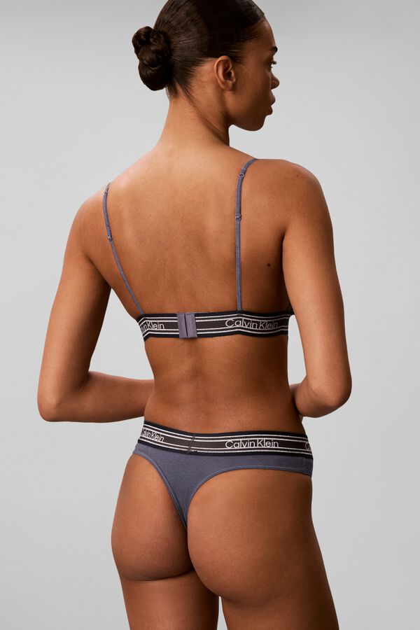 Calvin Klein Tanga individual para mulher azul