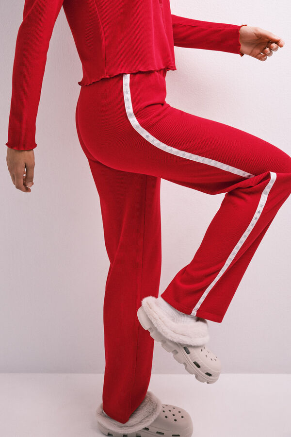HI&BYE Red long pyjamas with buttons red