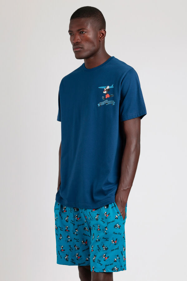 Admas Disney ride the wave short pajamas blue