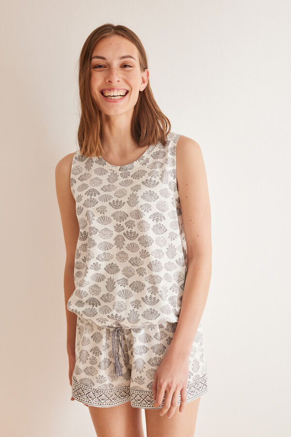 Womensecret Short 100% cotton shells pyjamas Print