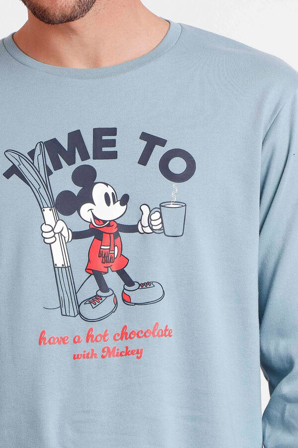 Admas Pijama largo hombre Mickey azul