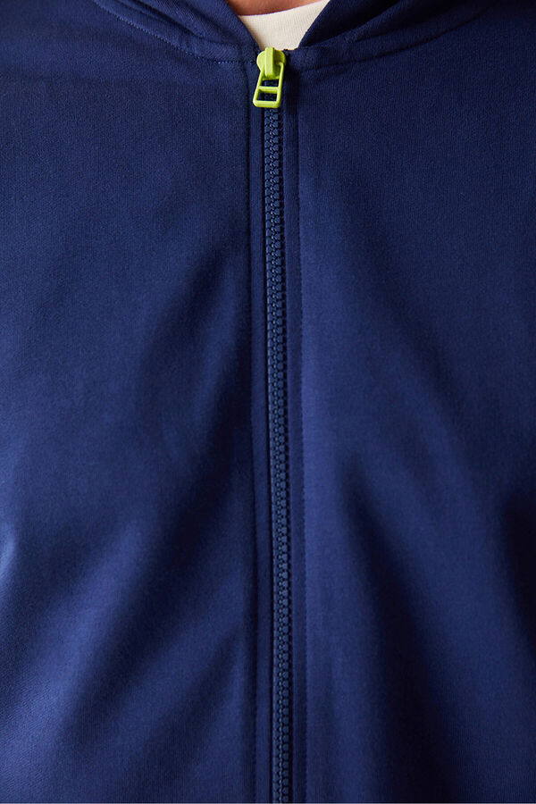 Womensecret Men's blue zip-up sweatshirt bleu