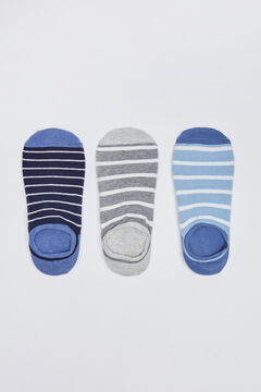 Womensecret 3-pack striped cotton no-show socks printed