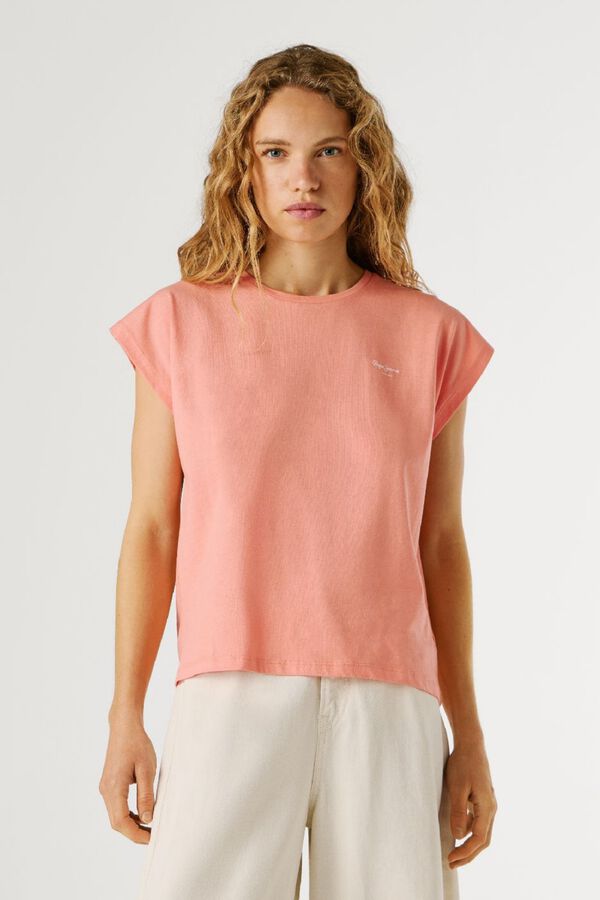 Pepe Jeans Camiseta manga corta cuello redondo coral
