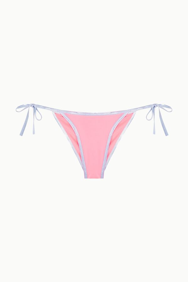 Cotton Sail Braga bikini cl&aacute;sica ribetes brillo rosa