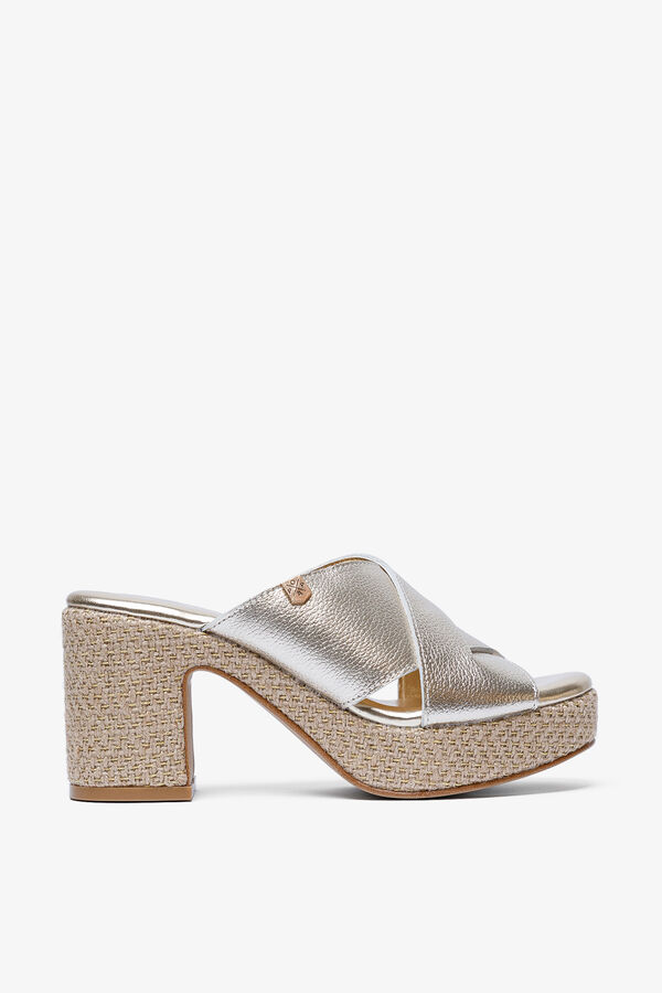 Popa Laminated Melibea wedge heel printed
