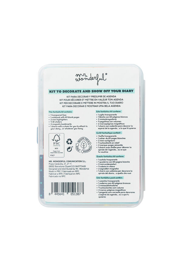 Mr. Wonderful Kit para decorar sua agenda - Deixe-a bonita estampado