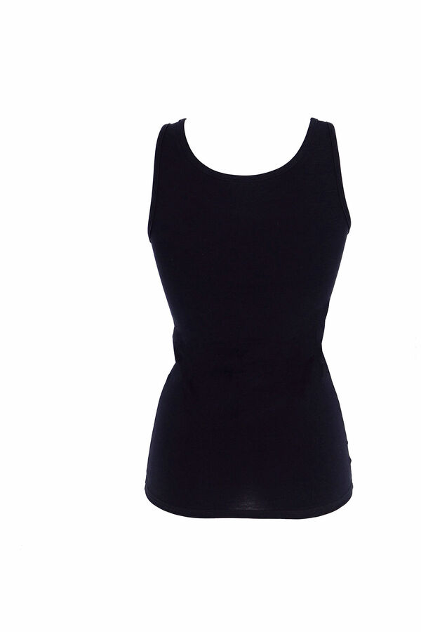 Cotonella Women's thermal wide strap vest noir
