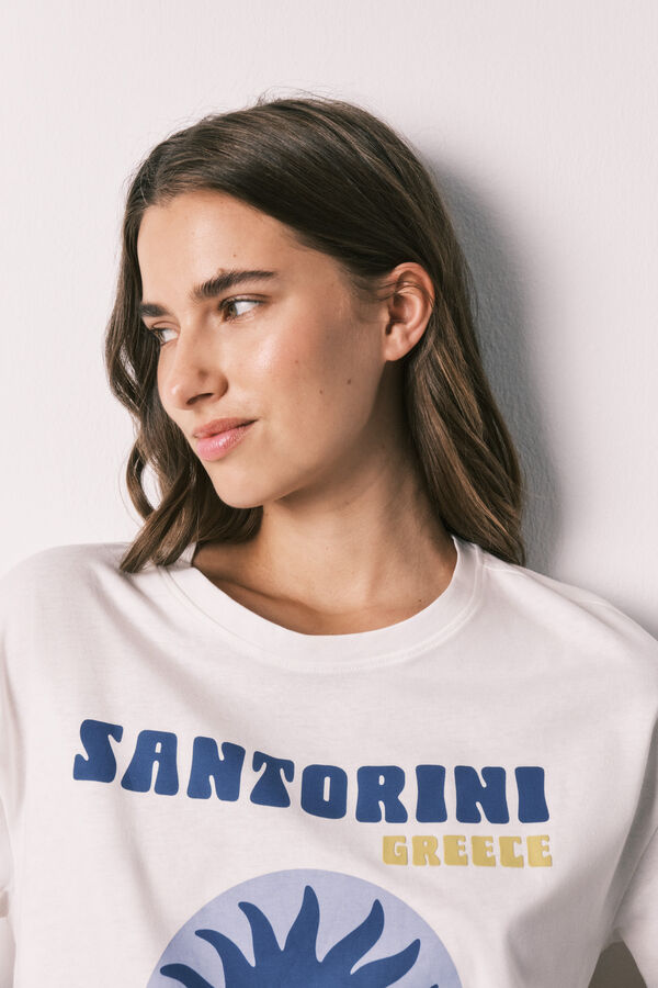 Women'secret Pyjama long en coton Santorini beige