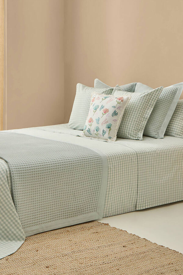 Textura Bettbezug mit Vichy- Hülle Blau