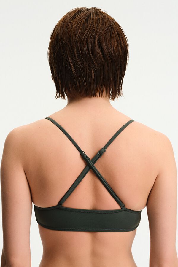 Penti Top bikini bralette espalda cruzada verde