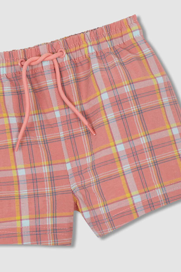 Womensecret Pink checked swim shorts Roze