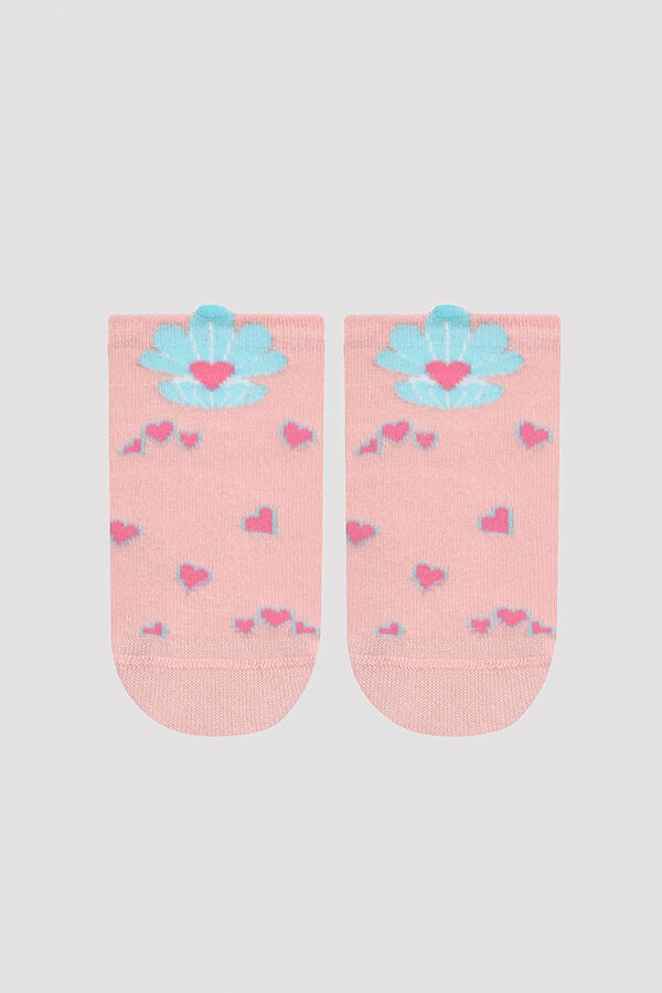 Womensecret Pack de 3 pares de calcetines para niña con conchas marinas rosa