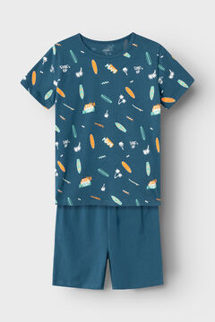 Womensecret Pyjama Jungen Surf-Print Blau