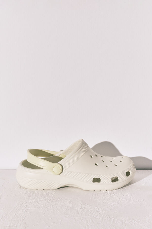 Women'secret Orange rubber clog slippers white