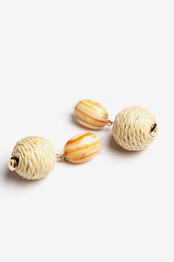 Vilanova Pendiente con Colgante Efecto Paja amarillo