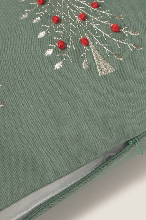 Textura Bestickt mit Tannenbaum- H&uuml;lle Gr&uuml;n