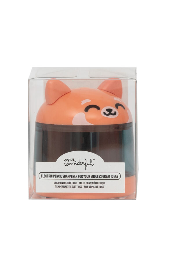 Mr. Wonderful Electric pencil sharpener - Red panda imprim&eacute;