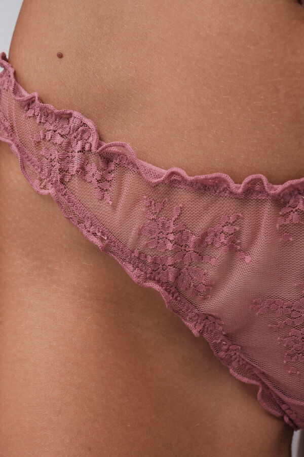 Women'secret Pink lace thong pink