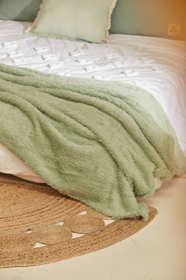 Calma House Arga tagesdecke aus weichem leinen Grün