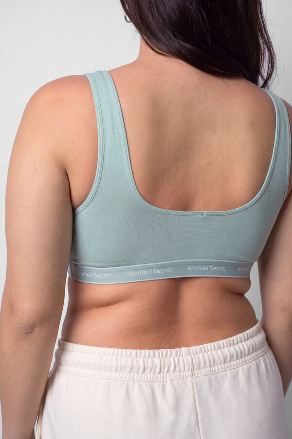 Women'secret Green microfibre halterneck bra FANTASTIC green