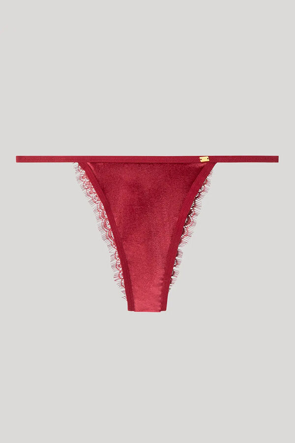 Gisela Velvet Brazilian panty burgundy