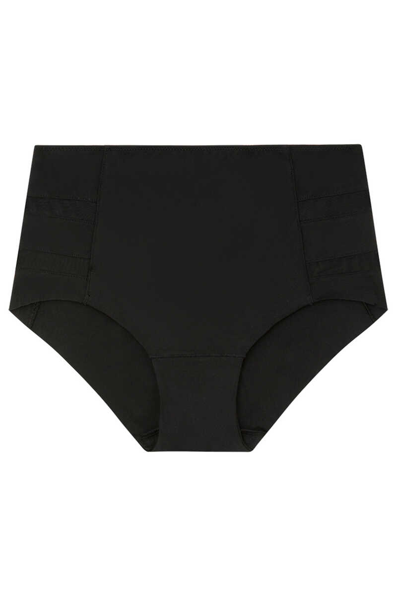 Womensecret Black high waist semi-control panty black